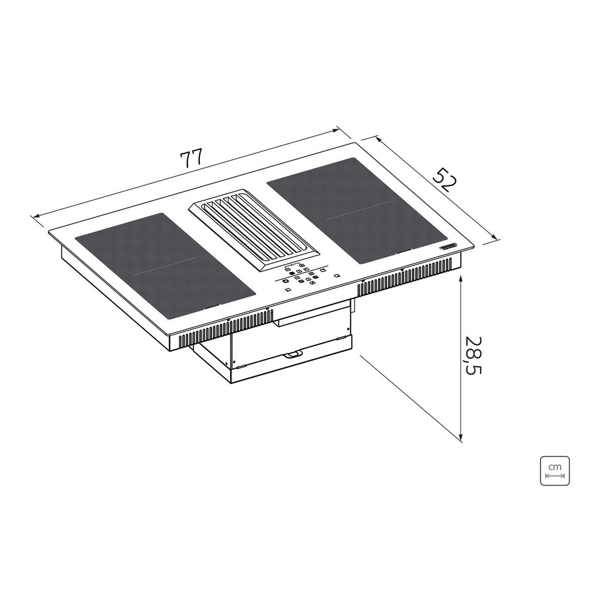 Cooktop por indução Tramontina Duo 4EI 80 com coifa integrada — foto 5